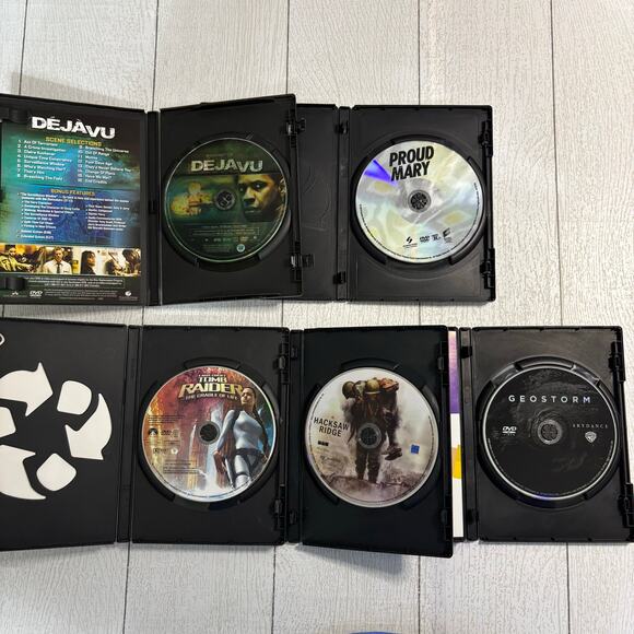 Action Movie DVD Lot of 5 Deja Vu Tomb Raider Hacksaw Ridge - Picture 2 of 4